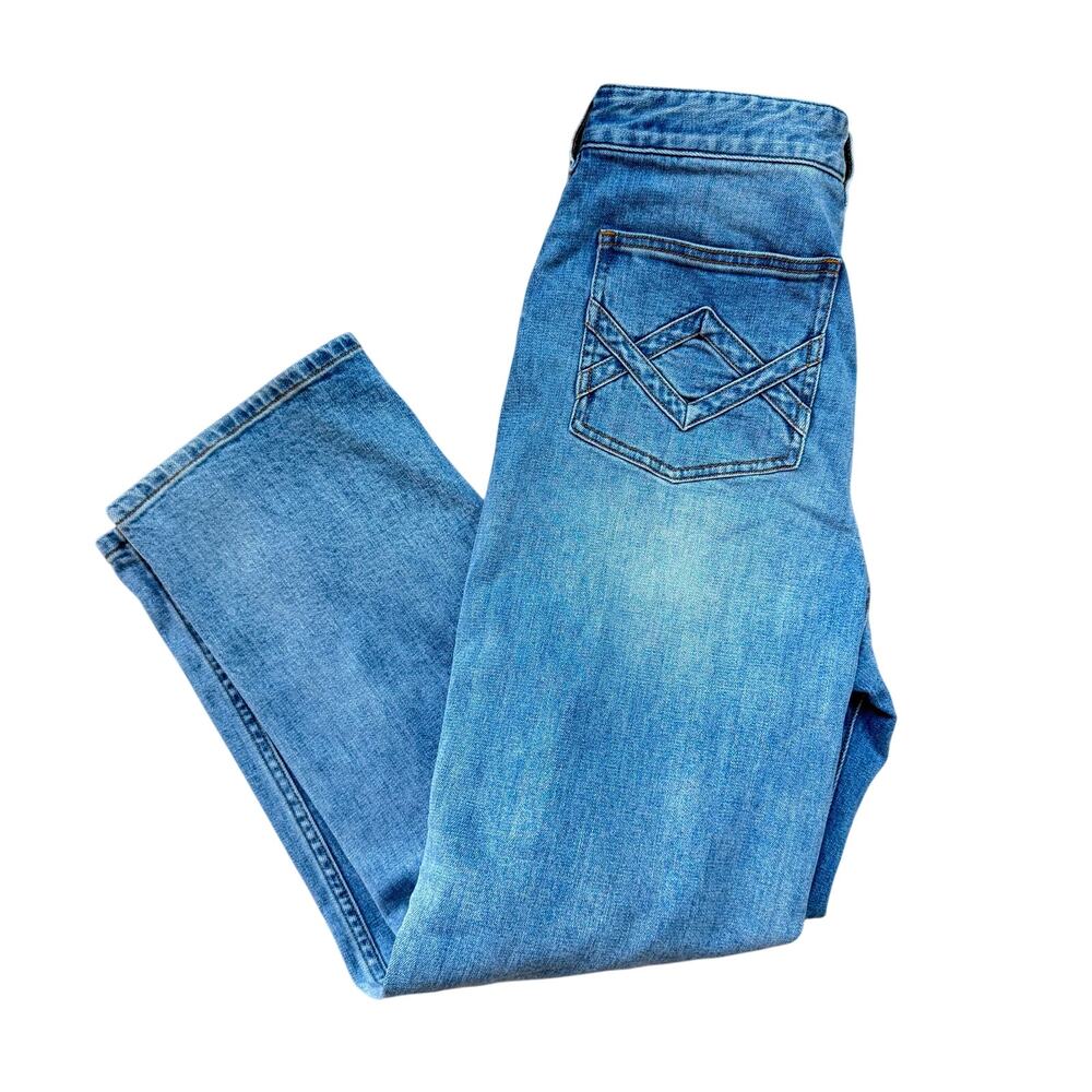 Faherty Rover High Rise Straight Leg Jeans Light Wash Women’s 28 Luxury Denim